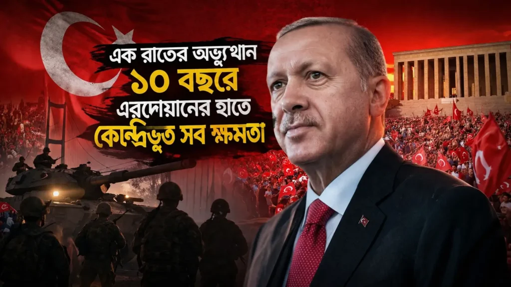 ২০১৬ সালের ব্যর্থ অভ্যুত্থানের ১০ বছর পূর্তিতে তুরস্কের প্রেসিডেন্ট রিসেপ তাইয়্যেপ এরদোয়ান