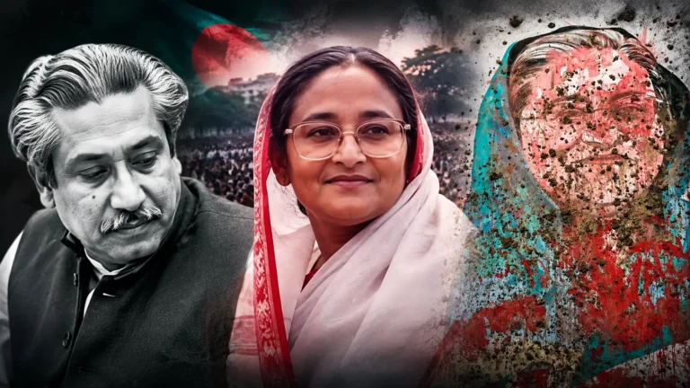 আওয়ামী লীগের ইতিহাসের ১৫ আগস্ট, ২১ আগস্ট ও ৫ আগস্টের তিন রাজনৈতিক ঘটনার প্রতীকী চিত্র