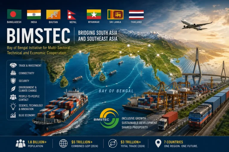 IMSTEC-এর সাত সদস্য দেশ ও বঙ্গোপসাগরকেন্দ্রিক আঞ্চলিক connectivity, trade ও cooperation