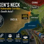 Chicken’s Neck বা Siliguri Corridor-এর মানচিত্র, ভারত, বাংলাদেশ, নেপাল, ভুটান ও চীনের কৌশলগত অবস্থান