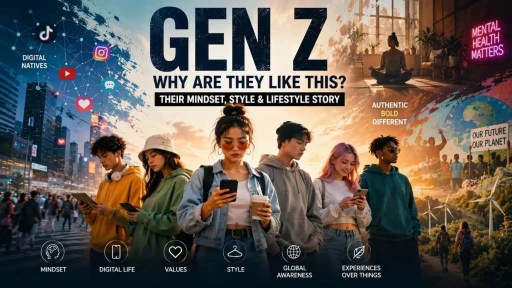 Gen Z প্রজন্মের মানসিকতা, প্রযুক্তিনির্ভর জীবনযাপন, স্টাইল ও সামাজিক পরিবর্তনের চিত্র