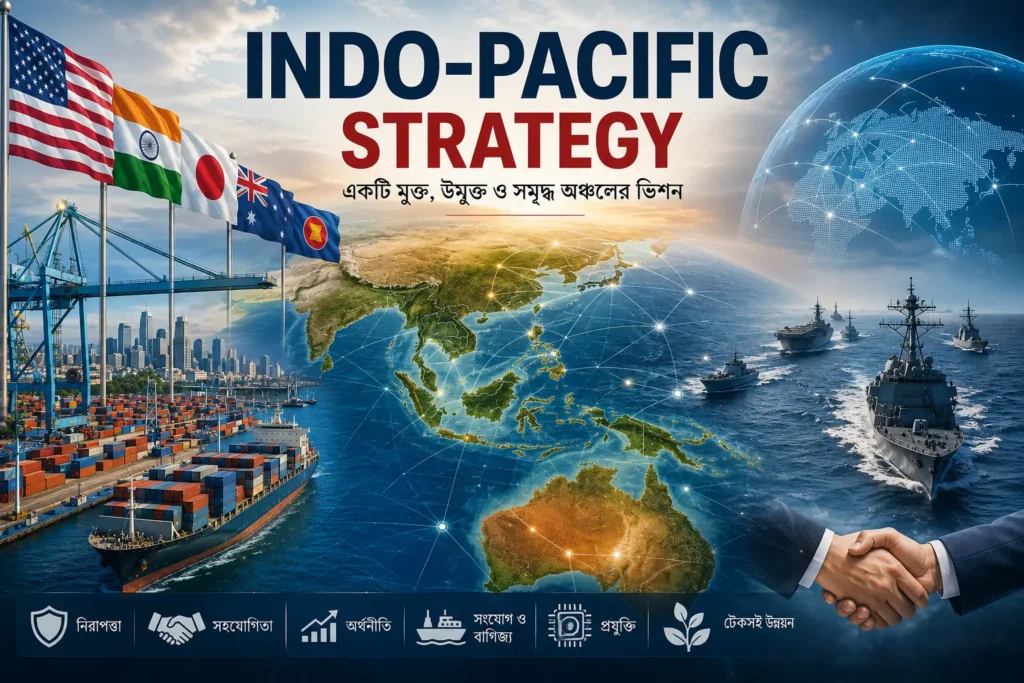 Indo-Pacific Strategy ও এশিয়া-প্রশান্ত মহাসাগরীয় ভূরাজনীতির প্রতীকী মানচিত্র