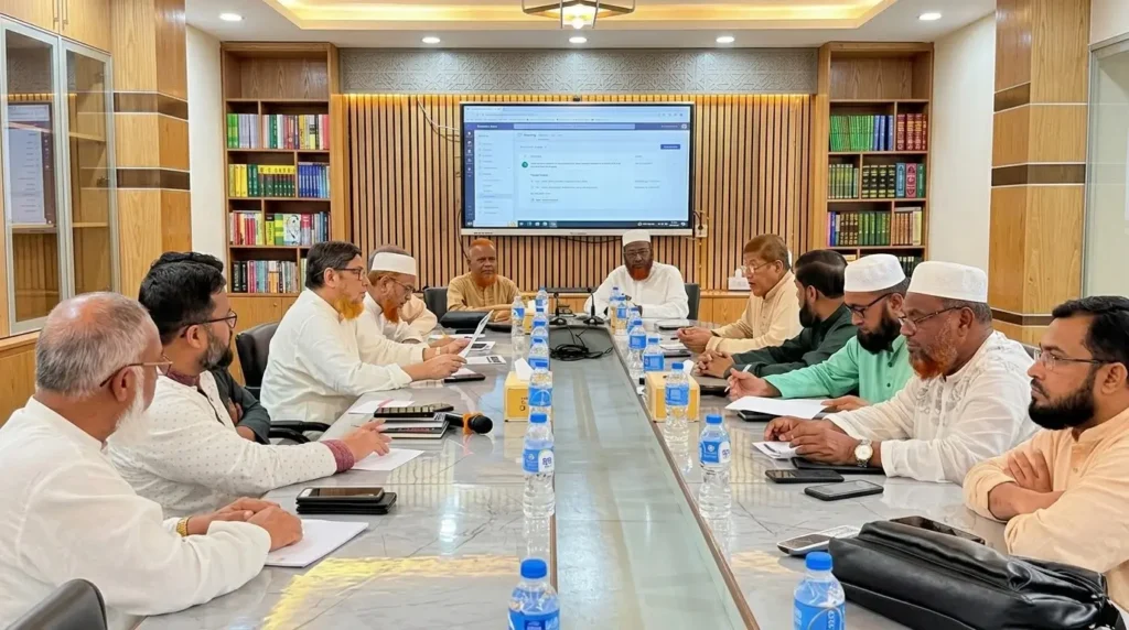 চার লংমার্চ কর্মসূচি নিয়ে জামায়াতে ইসলামীর নেতাদের বৈঠকের ফাইল ছবি