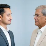 মির্জা ফখরুল ইসলাম আলমগীর ও সারজিস আলমের ছবি