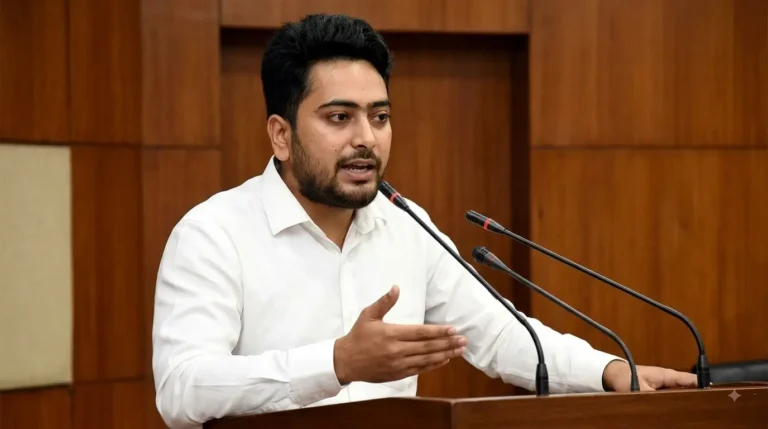 অনুষ্ঠানে বক্তব্য রাখছেন এনসিপি নেতা নাহিদ ইসলাম