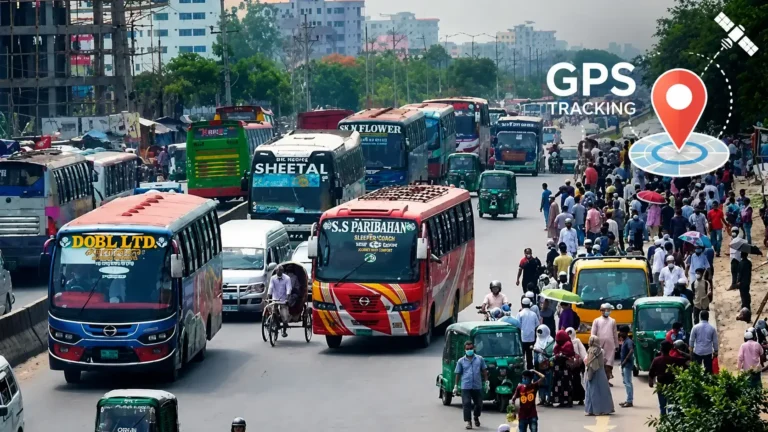 বাংলাদেশে গণপরিবহনে বাধ্যতামূলক জিপিএস সংযুক্তির প্রতীকী ছবি