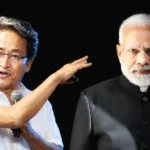 একই ছবিতে সমাজকর্মী সোনাম ওয়াংচুক এবং ভারতের প্রধানমন্ত্রী নরেন্দ্র মোদির প্রতিকৃতি।