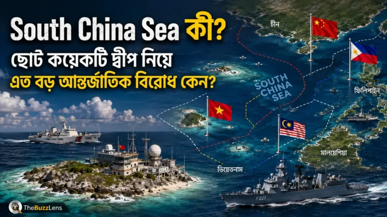 South China Sea কী—দ্বীপ, maritime claims ও আঞ্চলিক ভূরাজনীতির প্রতীকী চিত্র