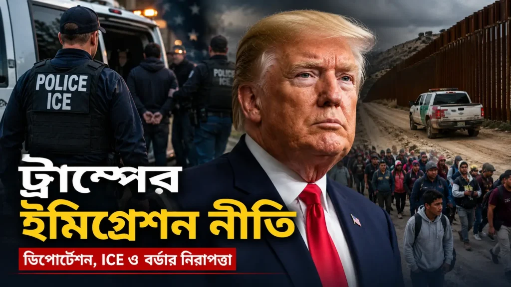 Trump-এর Immigration Policy, ICE ও Border Security-এর প্রতীকী ছবি