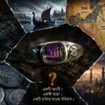 বির্কার ভাইকিং নারীর রুপার আংটি, আরবি লিপি, ভাইকিং জাহাজ ও বাগদাদের প্রতীকী দৃশ্য