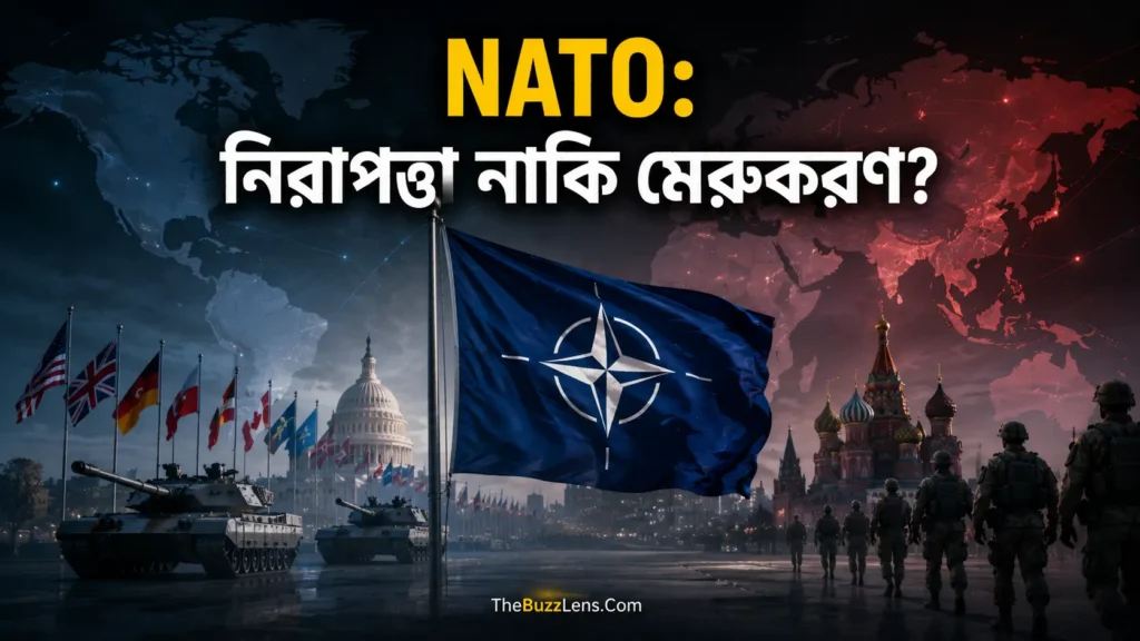 NATO জোট ও নতুন বৈশ্বিক মেরুকরণের প্রতীকী চিত্র